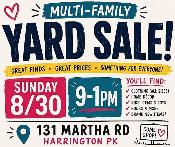 🛍️ **MULTI-FAMILY YARD SALE!** 🛍️