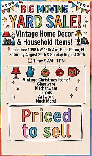 Moving Yard Sale