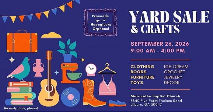 HUGE Yard Sale for a Good Cause!