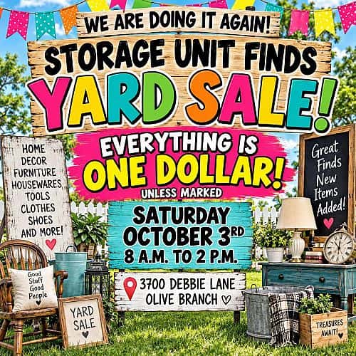 Storage unit finds yard sale