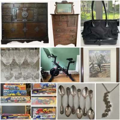 Amazing Estate Collection of Designer Furniture, Tiffany & Co. Crystal, Civil War Art, Sterling Silv