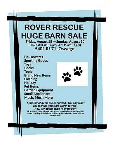 Rover Rescue Huge Barn Sale