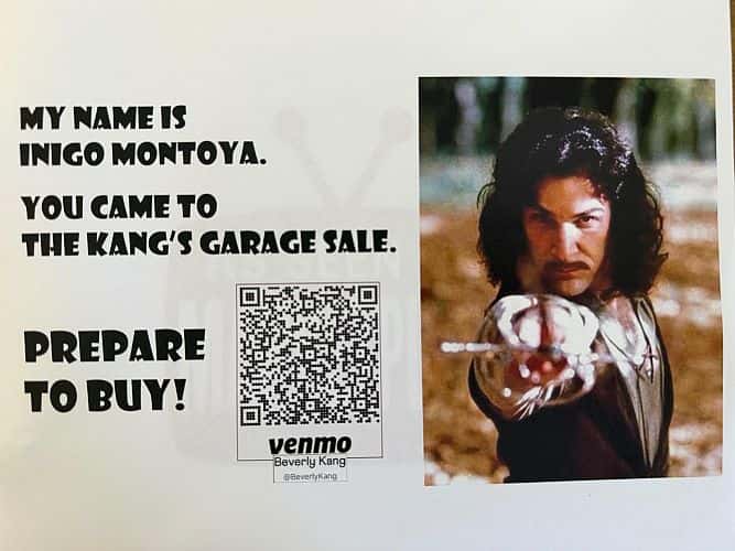 Post-move garage sale