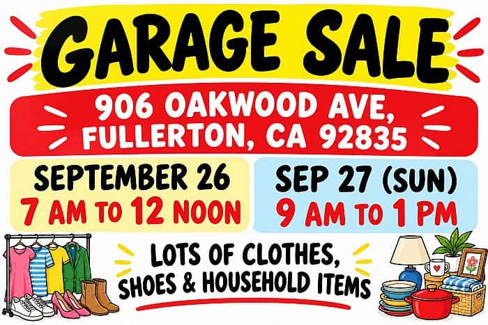 ANNUAL GARAGE SALE