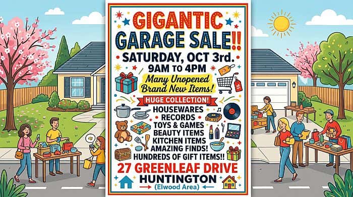GIGANTIC!!! GARAGE AND YARD SALE!!! MANY NEW ITEMS!!