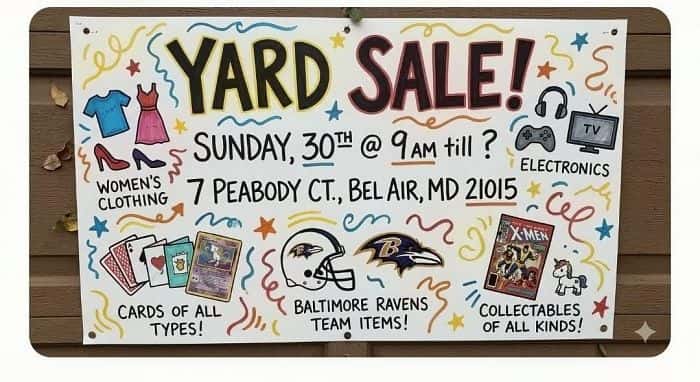 Huge yard sale