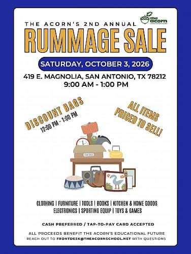 The Acorn - Tall Oaks School 2nd Annual Rummage Sale