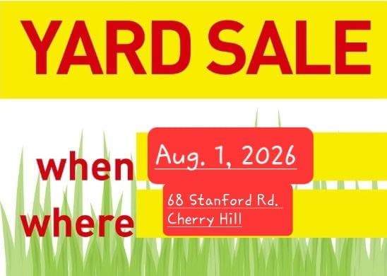 Yard Sale 8am-2pm