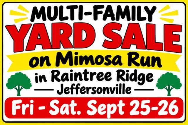 Multi-Family Sale -- Mimosa Run in Raintree Ridge Subdivision in Jeffersonville