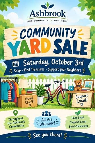 COMMUNITY YARD SALE 8AM-1PM