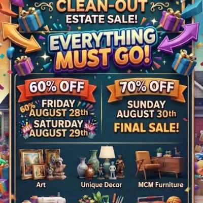 Estate Clean-out. EVERYTHING MUST GO! McDonough 60% & 70% Off *Don't Miss This!
