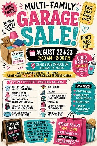 🔥🛍️ MULTI-FAMILY GARAGE SALE! 🛍️🔥 — photo 1