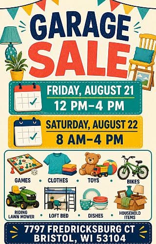 2 Day Garage Sale in Bristol