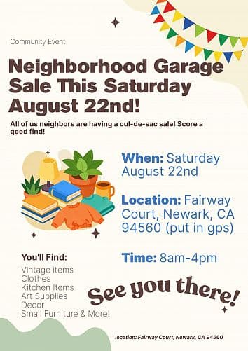 Neighborhood Garage Sale!!