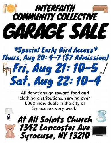 Interfaith Food Pantry Garage Sale at All Saints Church