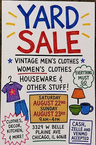 Multi-Family Yard Sale Saturday August 22nd/ August 23rd