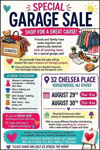 SPECIAL MULTI FAMILY GARAGE SALE - SHOP FOR A GREAT CAUSE!