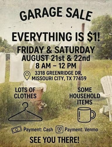 GARAGE SALE $1