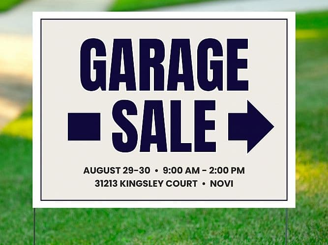 Garage Sale in Novi - August 29-30 — photo 1