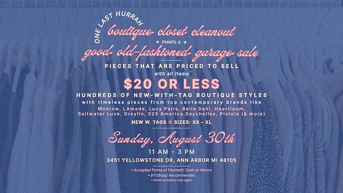 FINAL "Boutique Closet Clean-Out x Good Ol’ Fashioned Garage Sale"