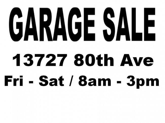 Garage Sale September 4 & 5 (Orland Park)
