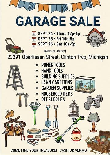 Spectacular September Garage Sale