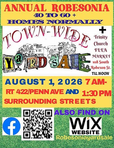ANNUAL ROBESONIA TOWN-WIDE YARD SALE 50+ HOMES & COUNTING