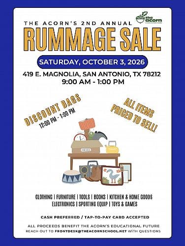 The Acorn - Tall Oaks School 2nd Annual Rummage Sale