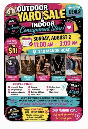 🏡 Outdoor Yard Sale & Indoor Consignment Store 🛍️ 📍 240 Manor Road — photo 1