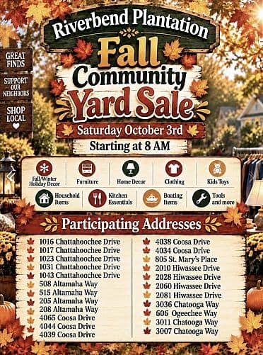 Riverbend Plantation Fall Community Yard Sale — photo 1