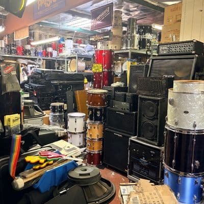 Giant musical instruments and audio gear/record recording studio equipment!