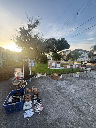 Moving yard sale