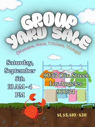 Group Yard Sale! CHEAP!