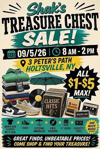 Large yard sale $1-$5 !!