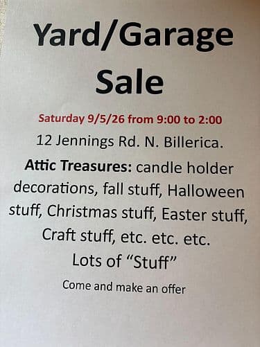 Yard/Garage Sale