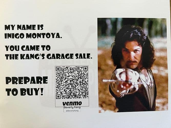 Post-move garage sale