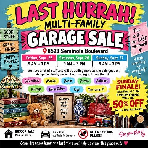MULTI-FAMILY INDOOR GARAGE SALE