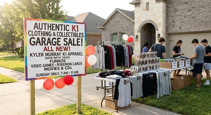 Garage Sale: Authentic Kyler Murray K1 Clothing & Collectibles (Sunday Only)