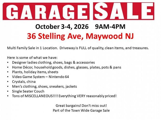 Huge Multi Family Garage Sale