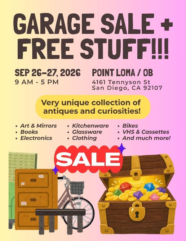 Garage Sale + Free Stuff!!!