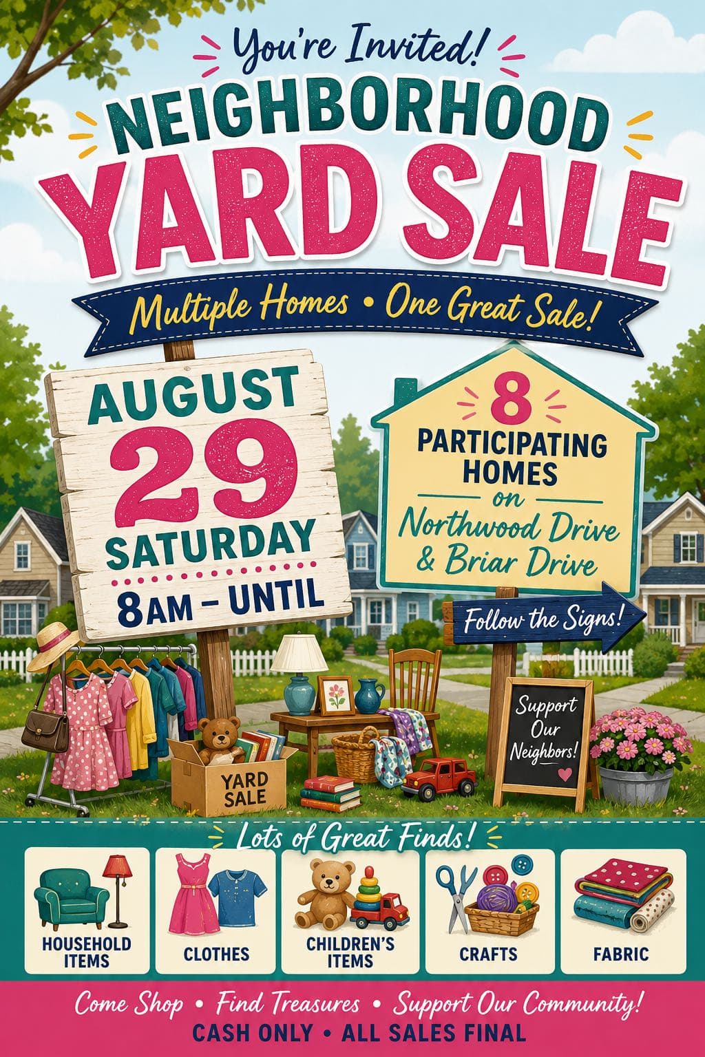 Neighborhood yard sale