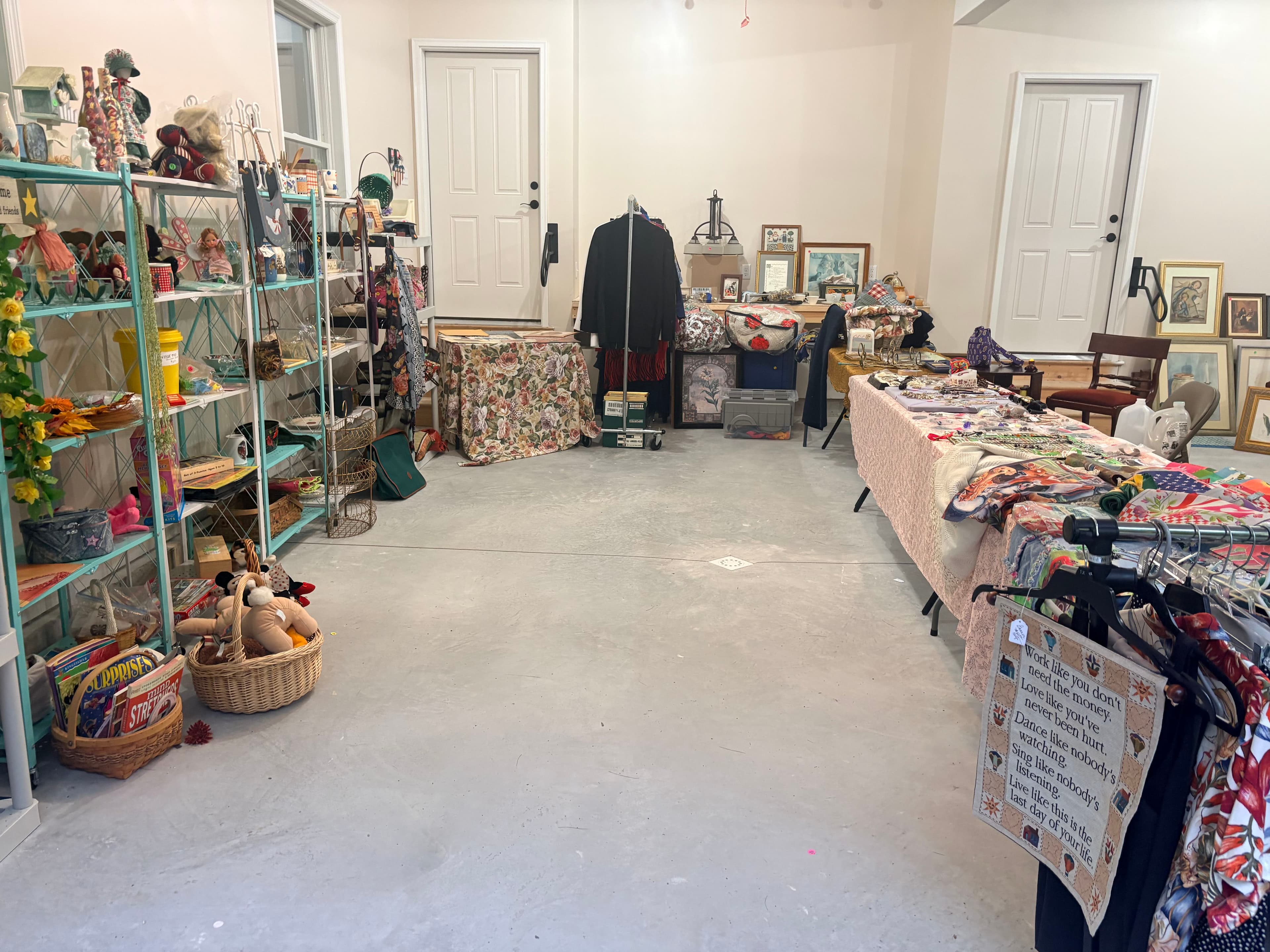 Yard Sale Inside Rain or Shine Many Items 50% Off — photo 1
