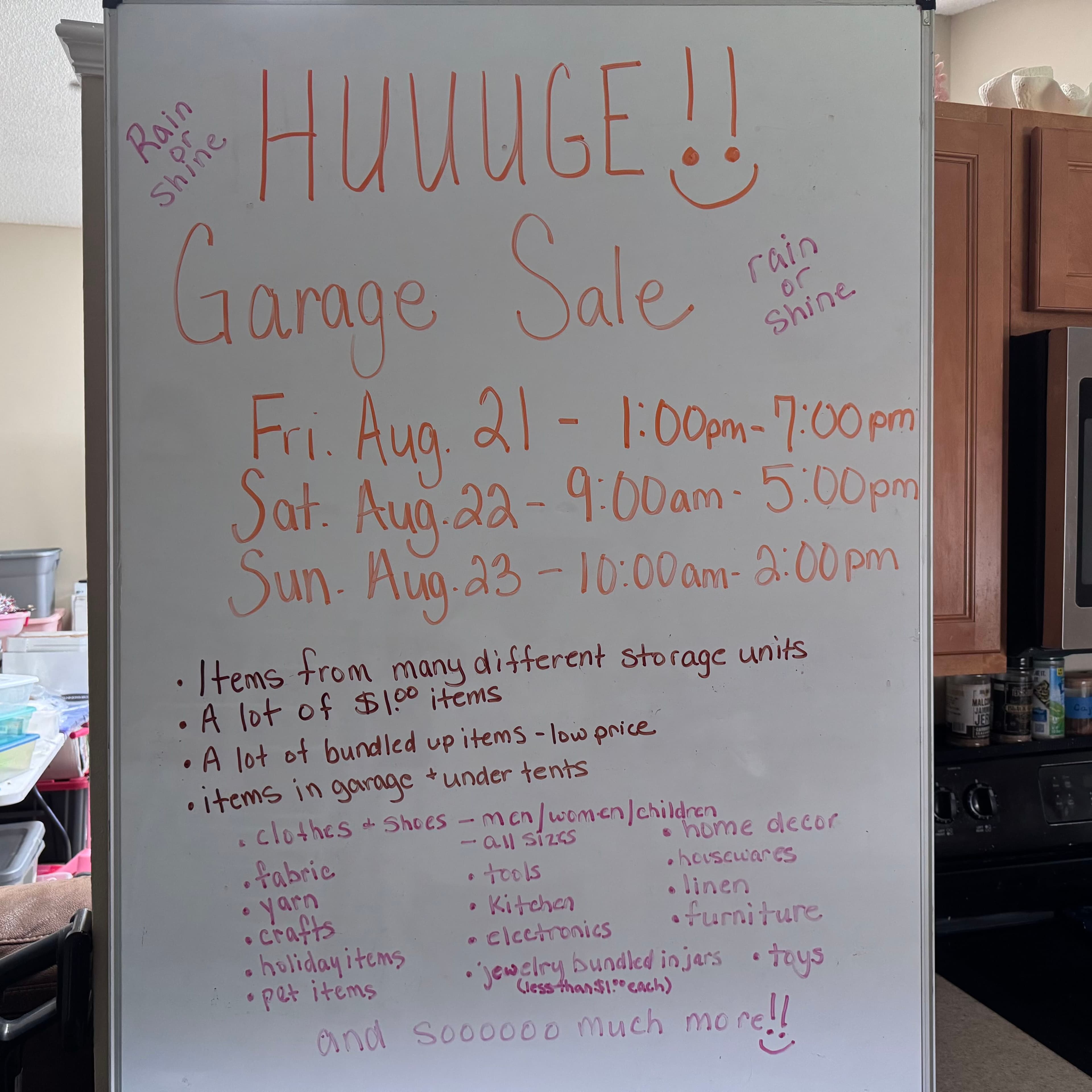 HUUUUGE Garage Sale