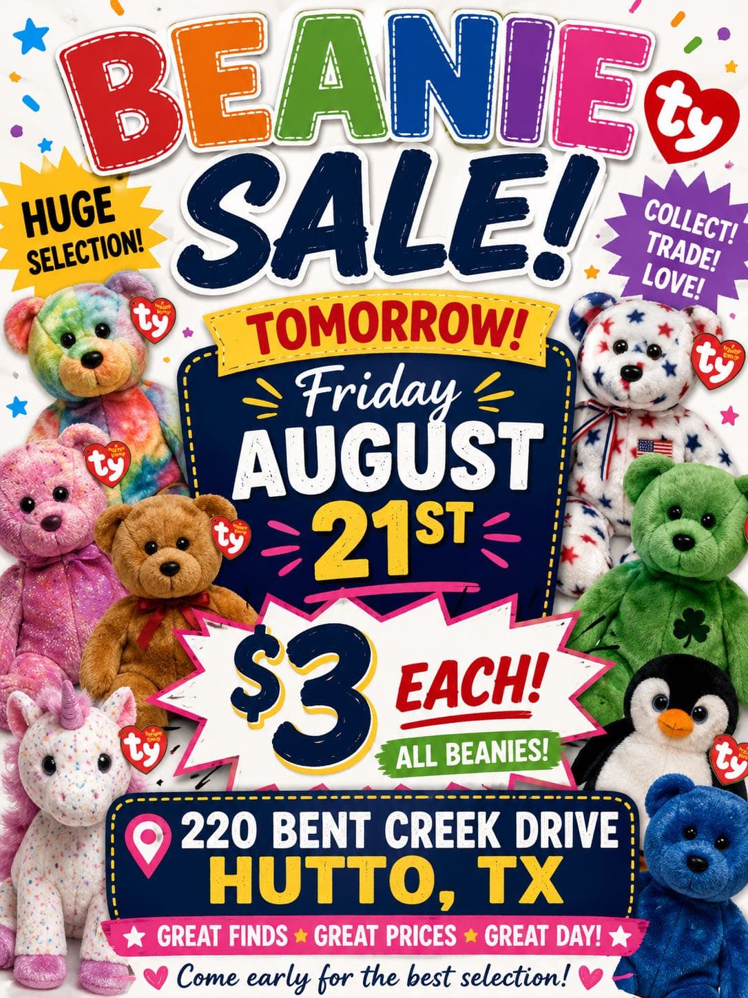 HUGE TY BEANIE BABIE SALE