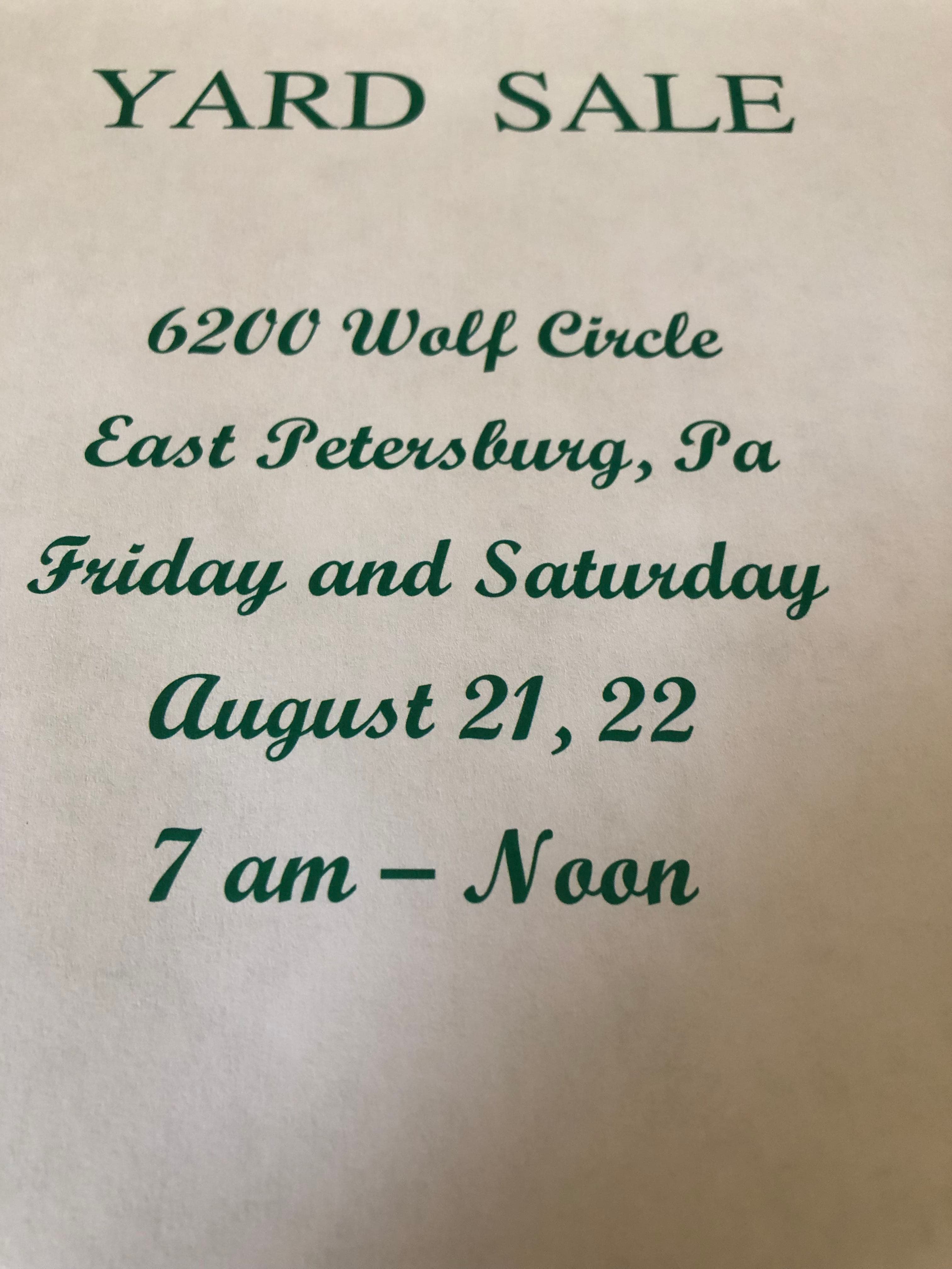 HUGE YARD SALE
