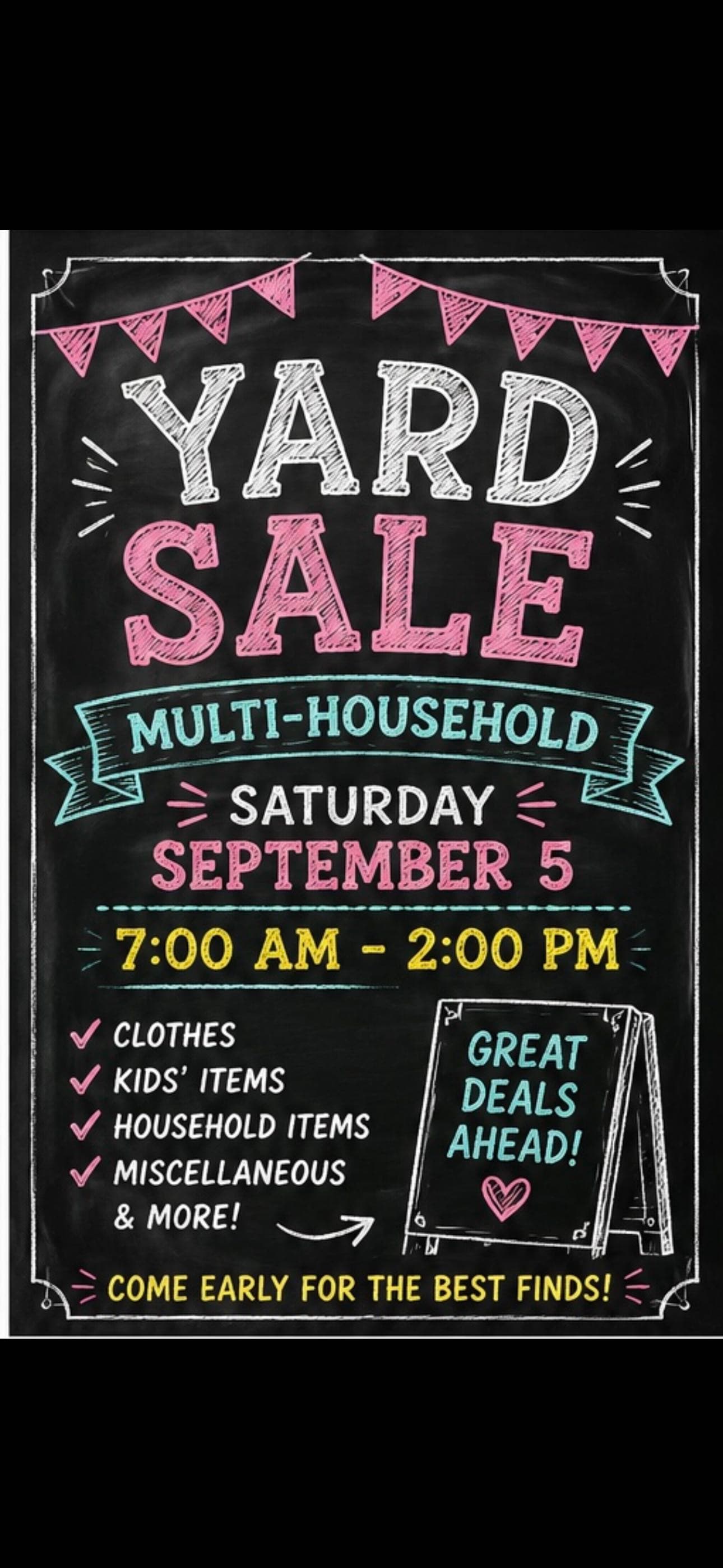 Yard Sale Saturday 9/5 Chino