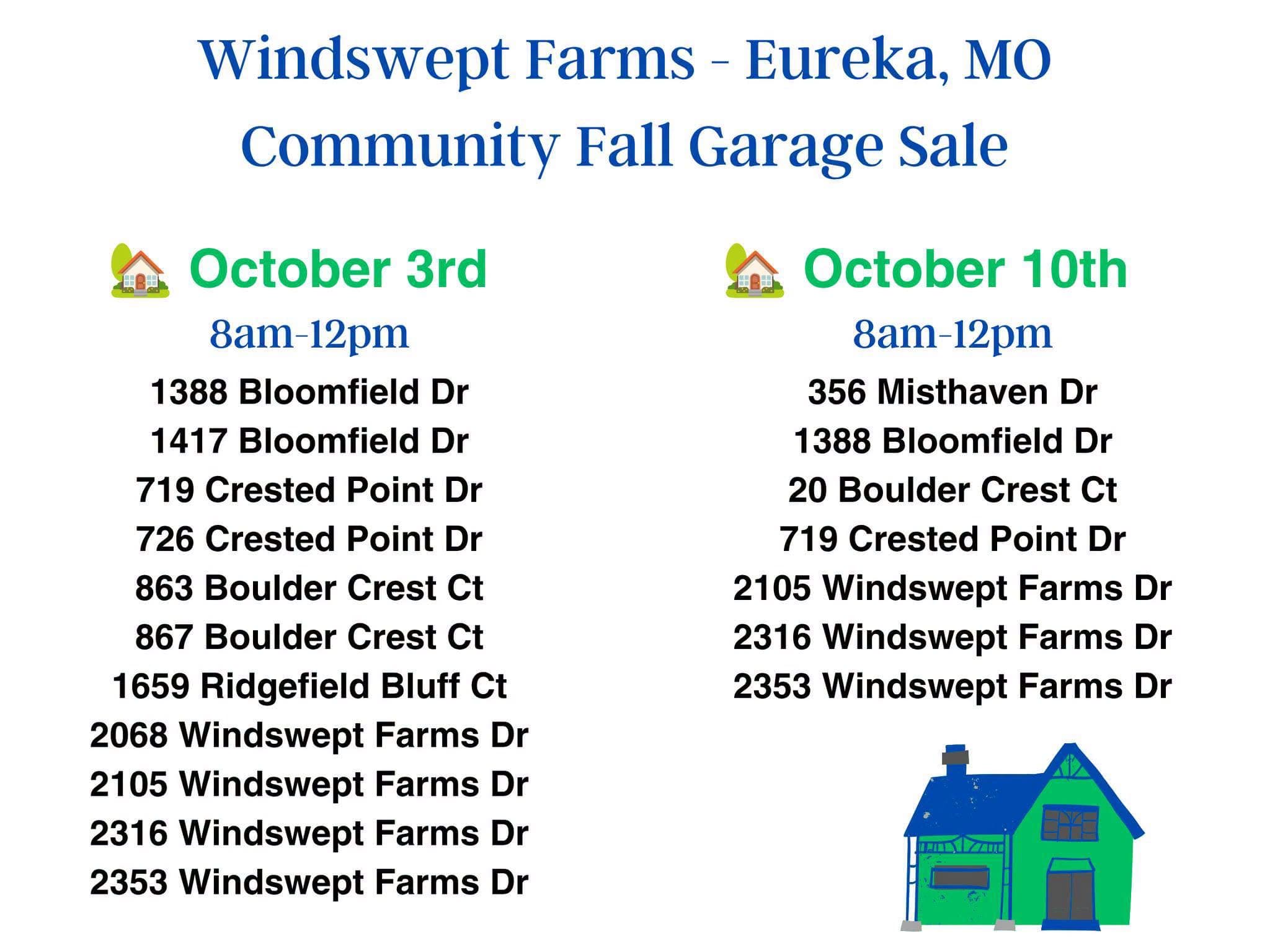 Windswept Farms Community - 2 Weekend Garage Sale.