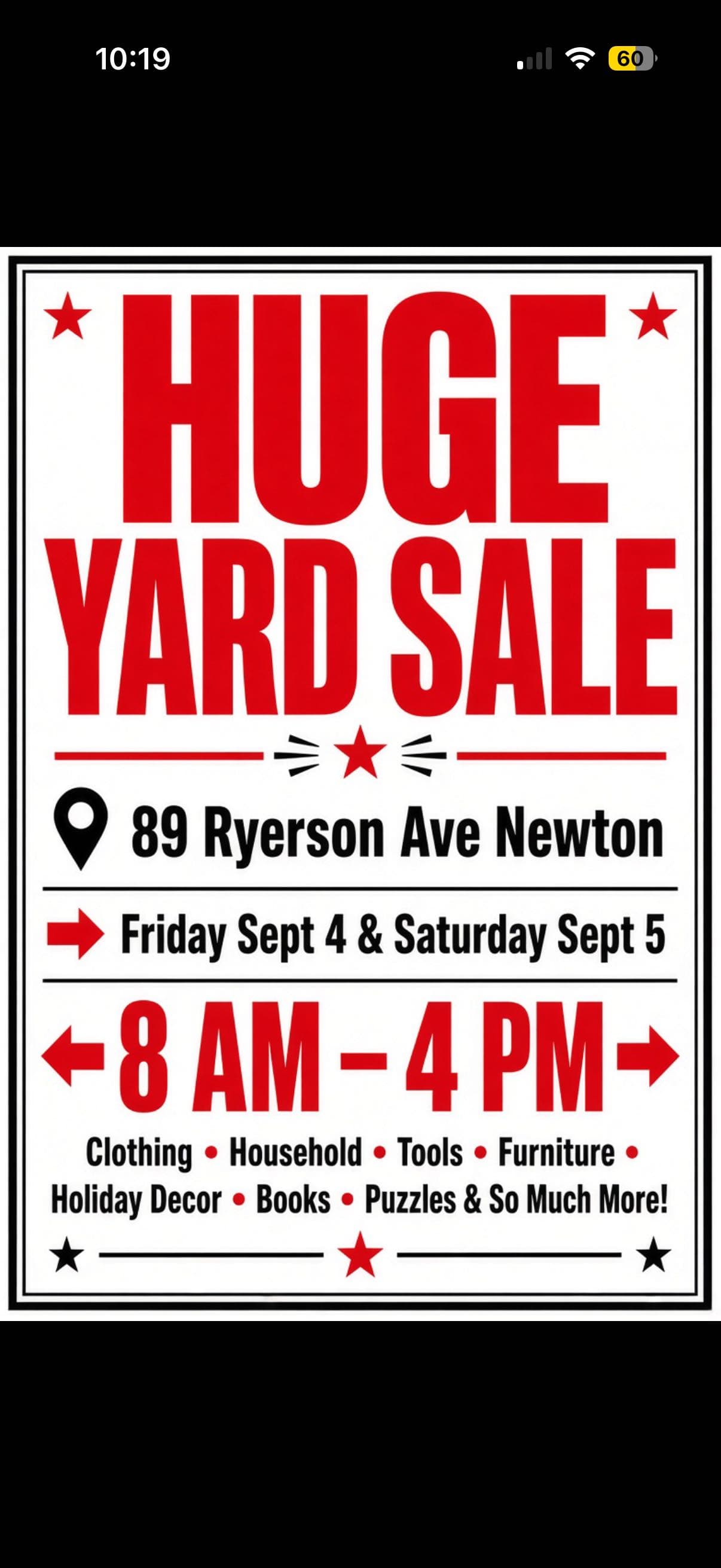 garage sale!