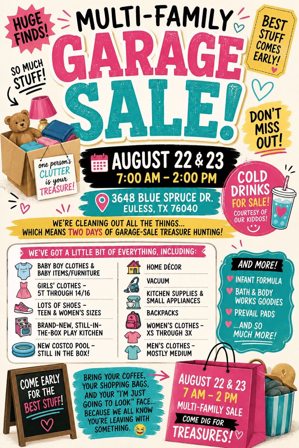 🔥🛍️ HUGE MULTI-FAMILY GARAGE SALE! 🛍️🔥