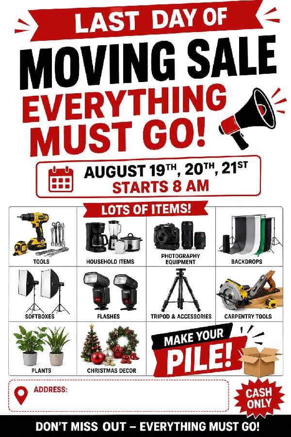 last day of moving sale